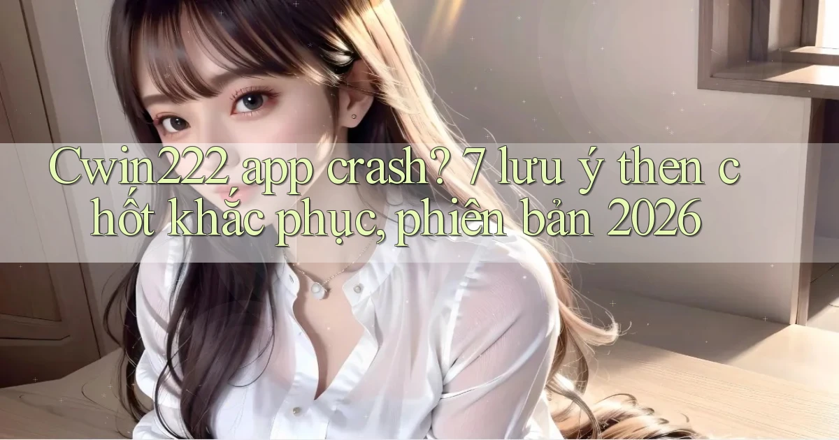 Cwin222 app crash 7 lưu ý then chốt khắc phục, phiên bản 2026
