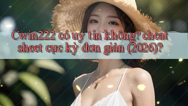 Cwin222 có uy tín không cheat sheet cực kỳ đơn giản (2026)