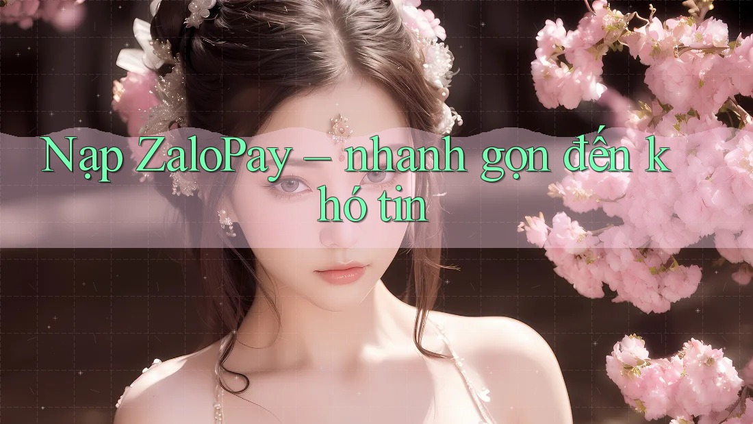 Nạp ZaloPay – nhanh gọn đến khó tin Nạp ZaloPay – nhanh gọn đến khó tin