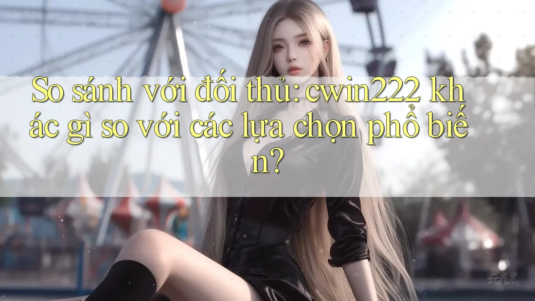 So sánh với đối thủ: cwin222 khác gì so với các lựa chọn phổ biến?